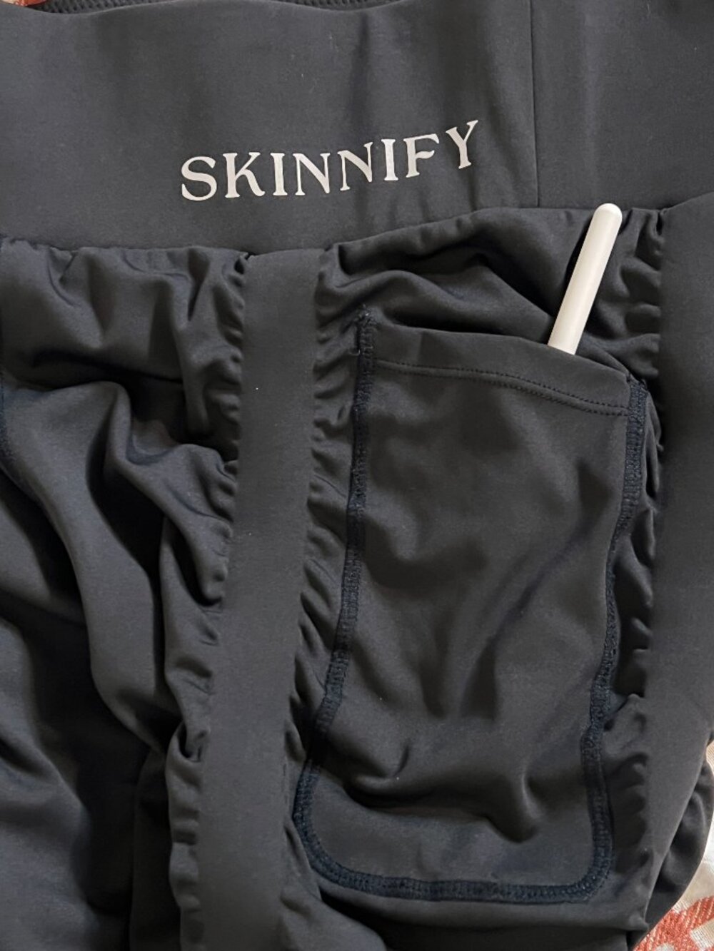 Skinnify Black 4-Band Resistance Leggings Toning Compression Large - Picture 6 of 12